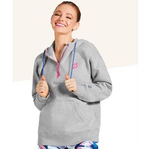 Peloton Relaxed 1/2 Zip Hoodie Gray Medium Like New Worn Once